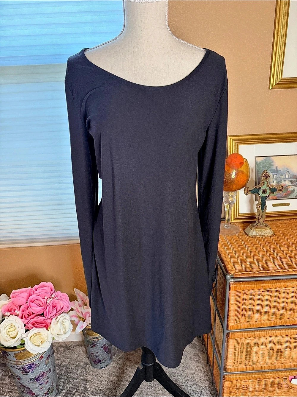 Long sleeve black dress